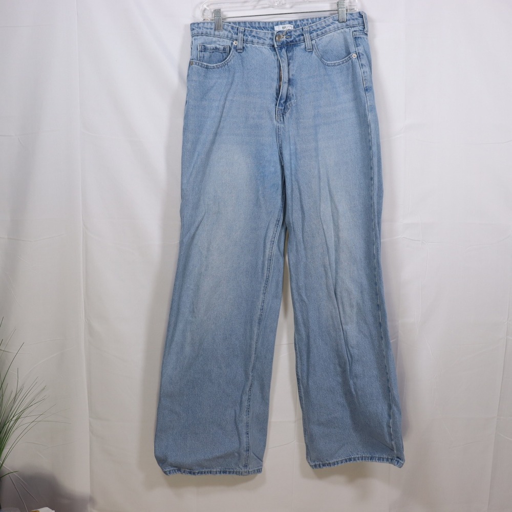 BP Wide Leg Jeans 32 Blue Womens Y2K Baggy Denim Distressed